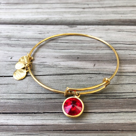 Alex and Ani Jewelry - Alex and Ani gold colored ruby bracelet